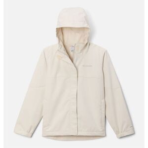 Columbia GIRLS NWT YOUTH Chalk Hikebound II Hooded Rain Jacket